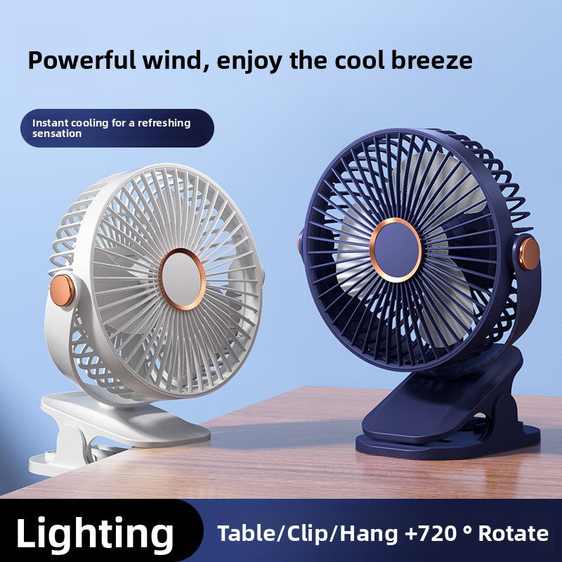 Clip-On Desktop Fan with USB Charging and Long Battery Life