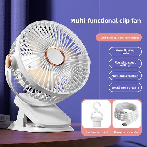 Clip-On Desktop Fan with USB Charging and Long Battery Life