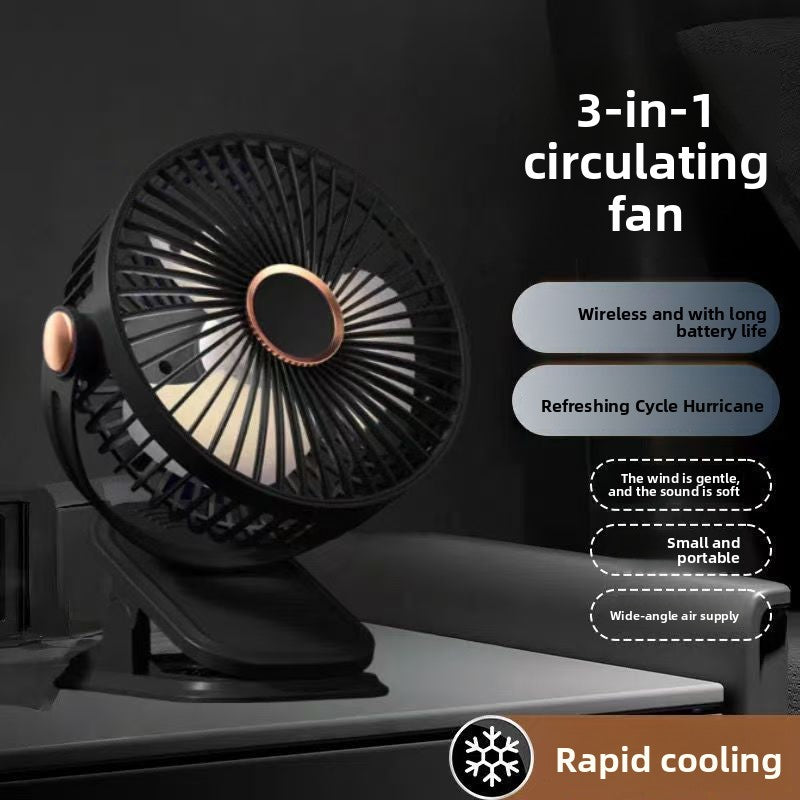 Clip-On Desktop Fan with USB Charging and Long Battery Life