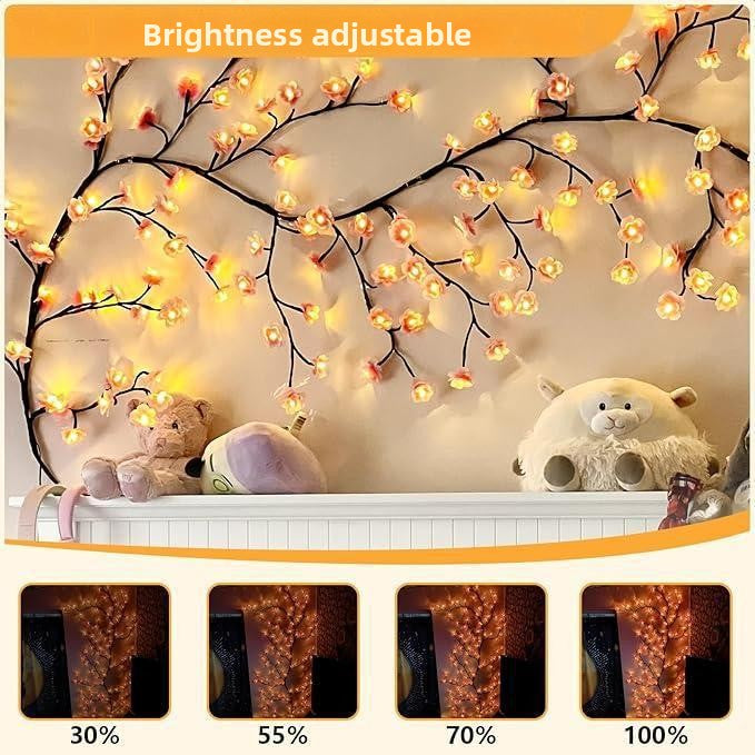 Remote Control LED Cherry Blossom Wall Light with 8 Lighting Modes