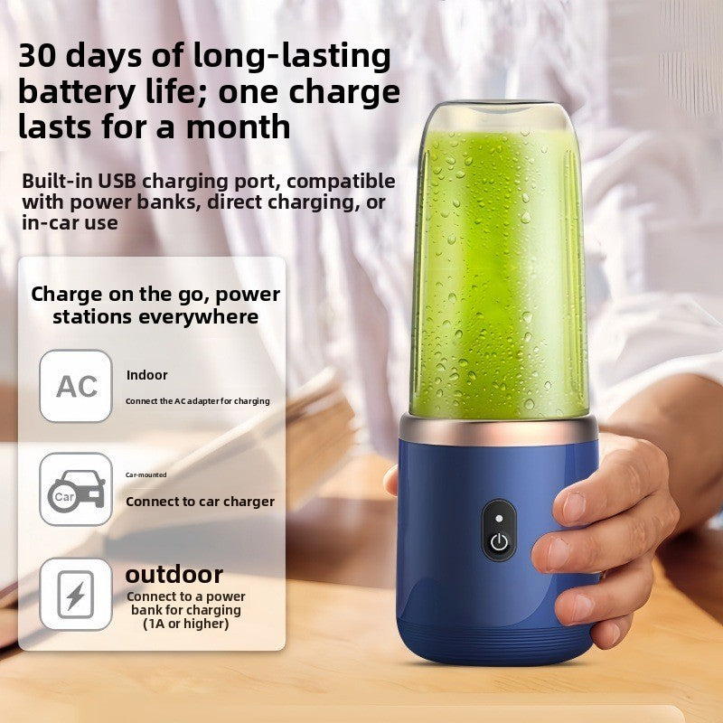 Portable Wireless Six-Blade Rechargeable Mini Juicer Cup for Travel