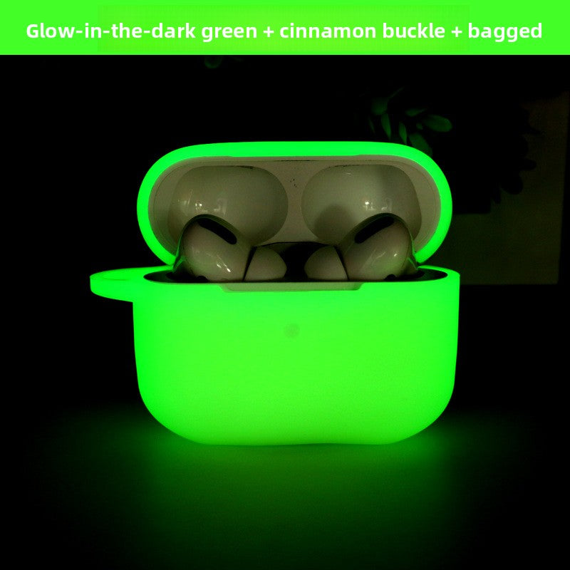Luminous Silicone AirPods Case with Lanyard