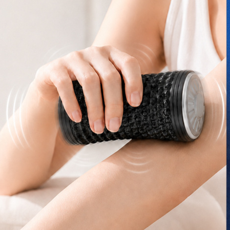 Rolling vibration massage shaft