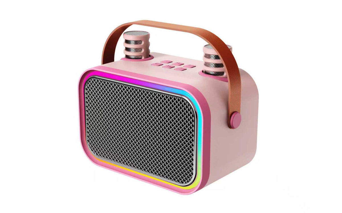 Portable Bluetooth Karaoke Speaker with Microphone for Kids, 5.3 Wireless Home Party Machine