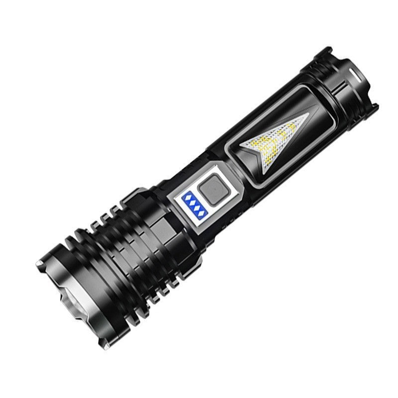 Magnetic Strong Flashlight Intelligent Digital Display White Laser Flashlight