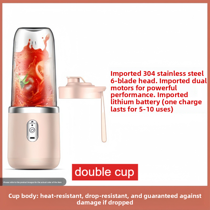 Portable Wireless Six-Blade Rechargeable Mini Juicer Cup for Travel
