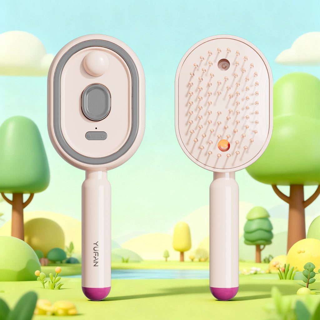 Electric Mist Hair Care Comb with Red Light and Self-Cleaning