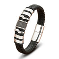 Retro Stainless Steel Leather Bracelet