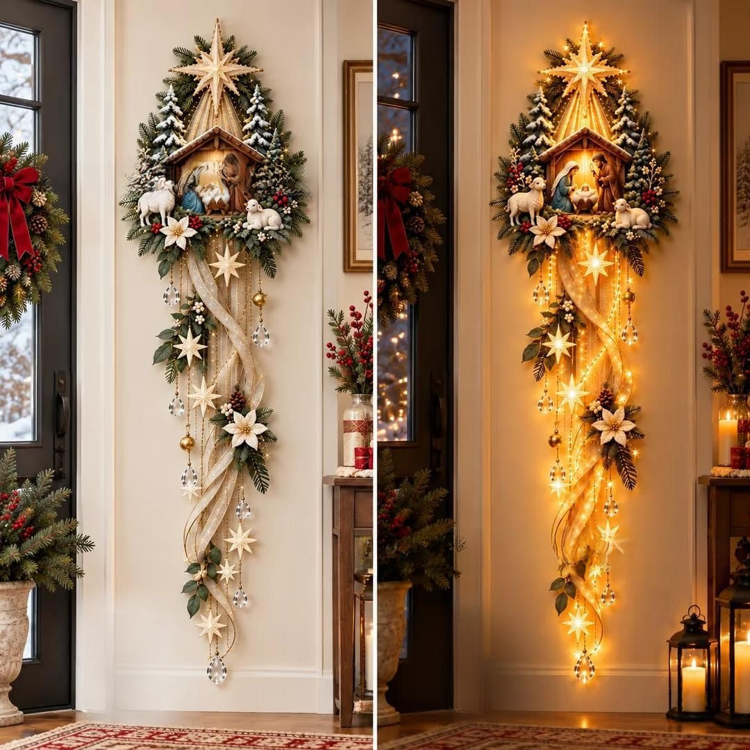 Bethlehem Star Lighted Nativity Wall Decor