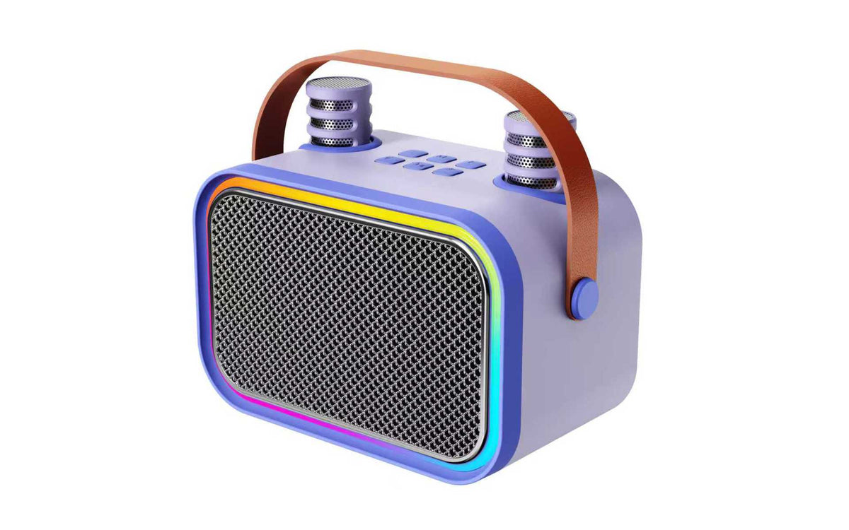 Portable Bluetooth Karaoke Speaker with Microphone for Kids, 5.3 Wireless Home Party Machine