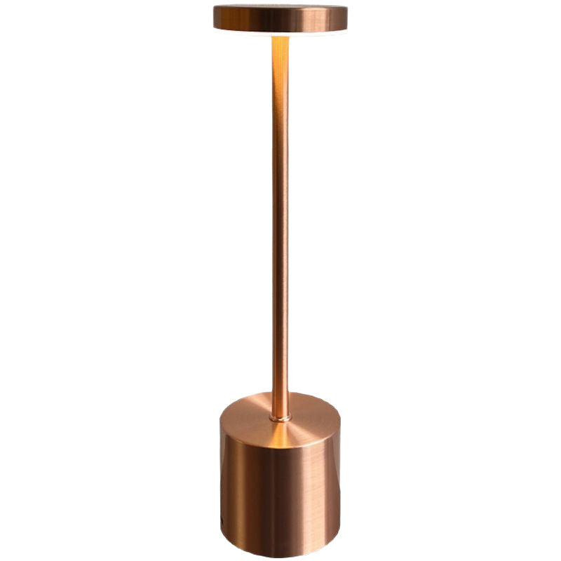 Simple I-shaped desk lamp USB rechargeable retro metallic touch night light