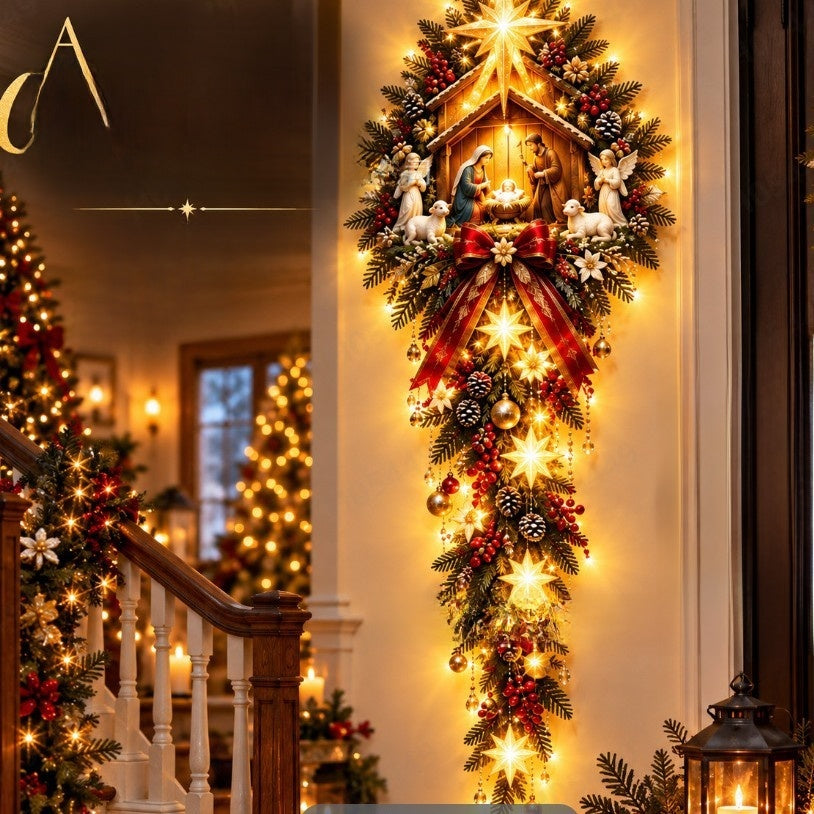 Bethlehem Star Lighted Nativity Wall Decor
