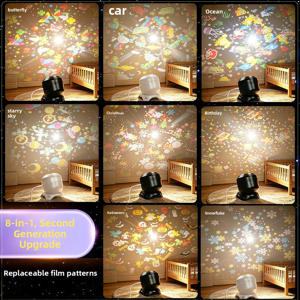Rotating starry sky projector