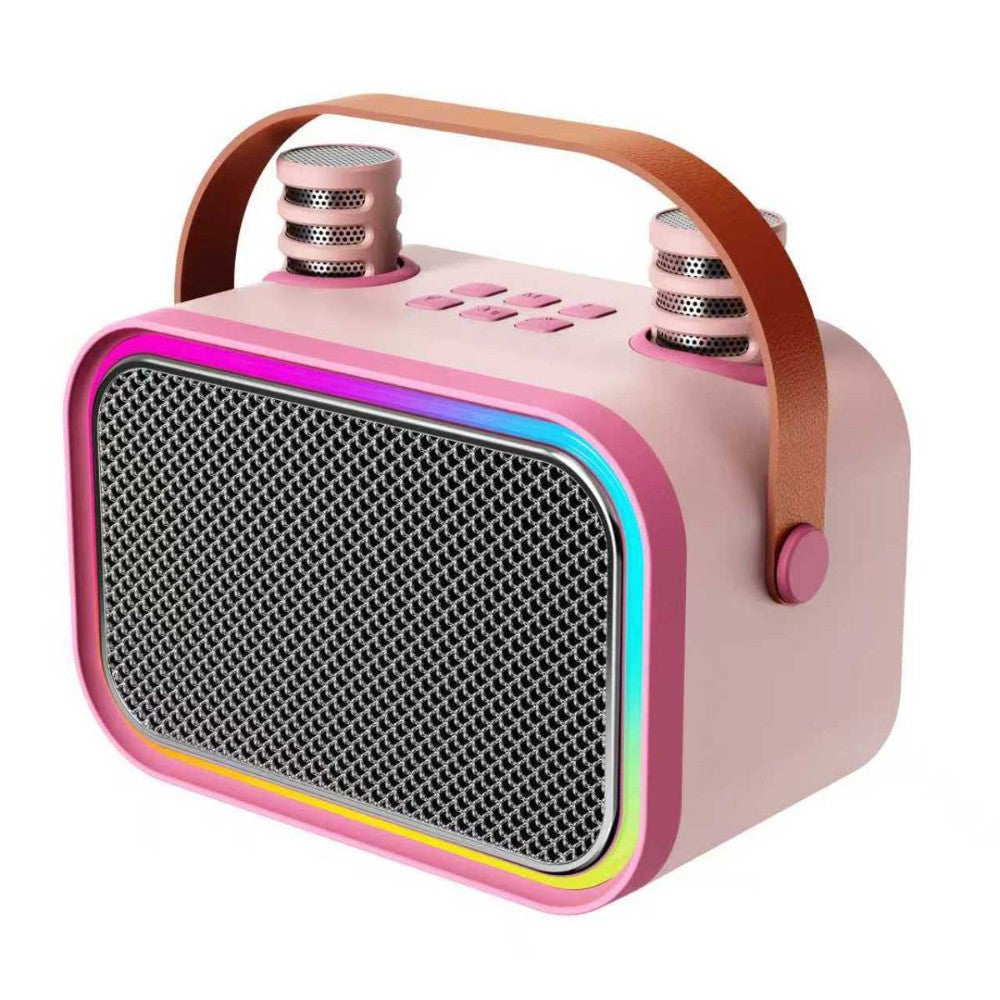 Portable Bluetooth Karaoke Speaker with Microphone for Kids, 5.3 Wireless Home Party Machine