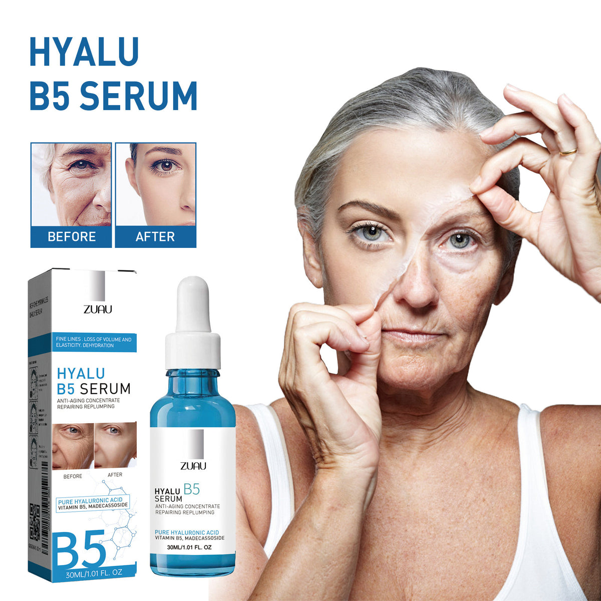 B5 Anti-Wrinkle Firming Facial Essence 30ml Hydrating Brightening Serum
