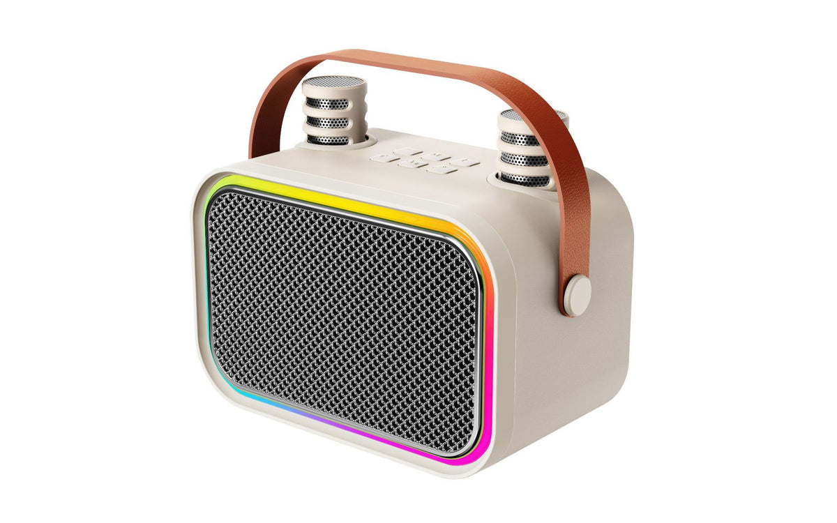 Portable Bluetooth Karaoke Speaker with Microphone for Kids, 5.3 Wireless Home Party Machine