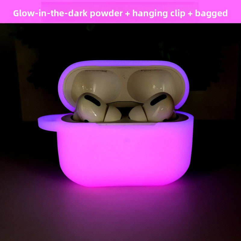 Luminous Silicone AirPods Case with Lanyard