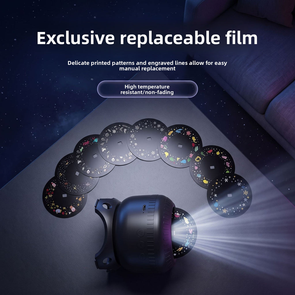 Rotating starry sky projector