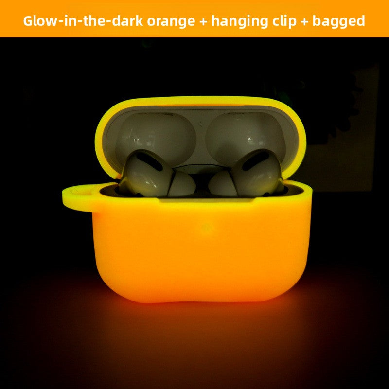 Luminous Silicone AirPods Case with Lanyard