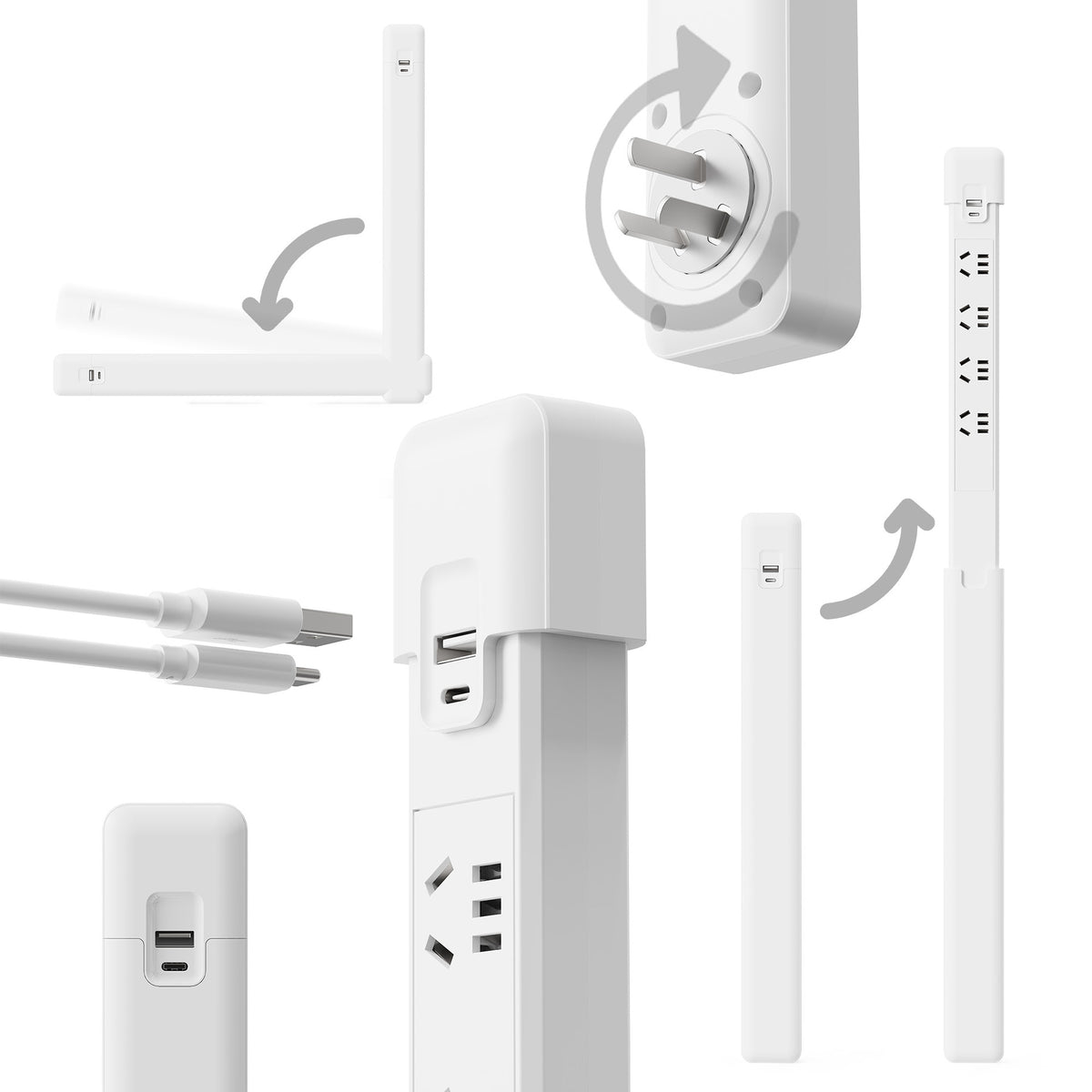 Reconfigurable and expandable power socket